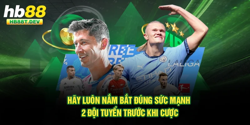 Hãy luôn nắm bắt đúng sức mạnh 2 đội tuyển trước khi cược