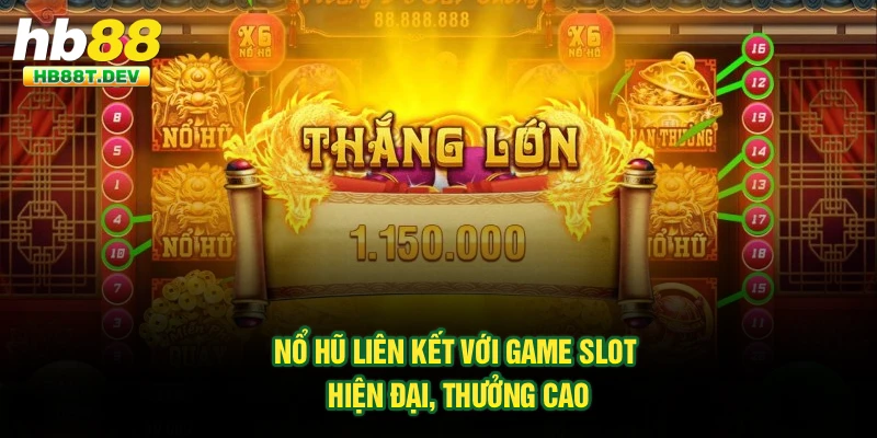 Nổ hũ liên kết với game slot hiện đại, thưởng cao